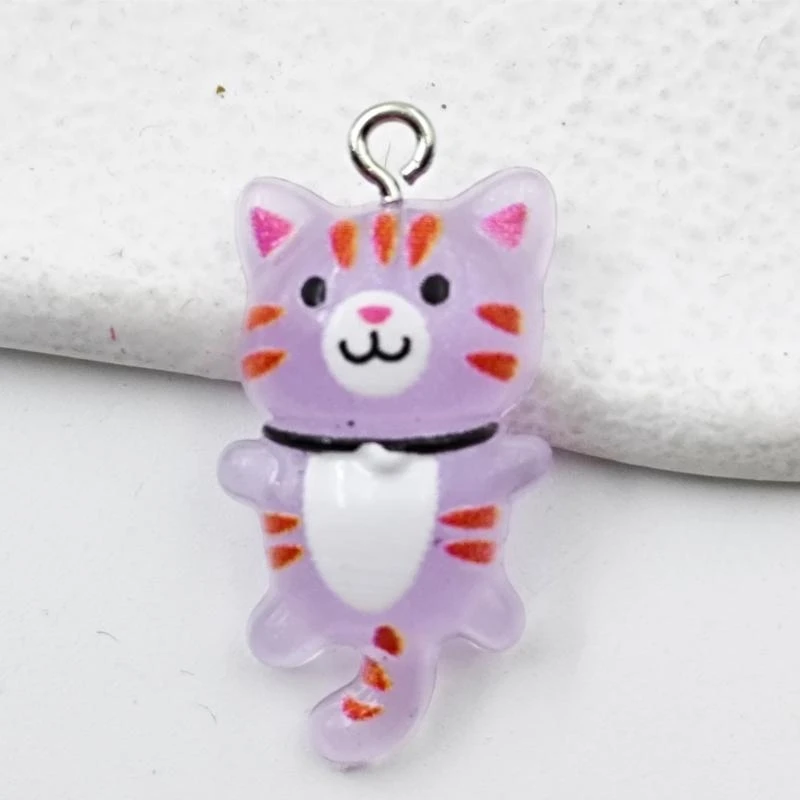 

10Pieces Collection of Adorable Cats Resin Charm for Individualized Accessories C71A