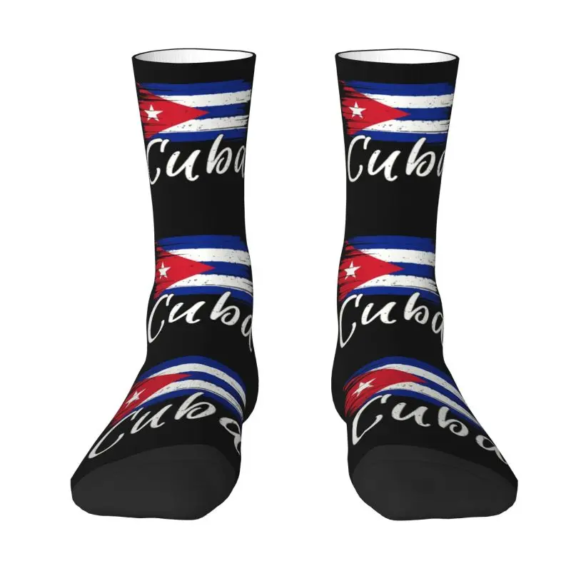 Kawaii Cuba Cuban Havana Flag Socks Men Women Warm 3D Printing Cuban Patriotic Sports Basketball Socks