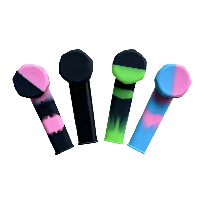 Soft Beverage Straw Set with Cover Ends, Color Mix Cup Helper for Desk Cups, Travel Mugs, Juice Service and Daily Tea 37JD