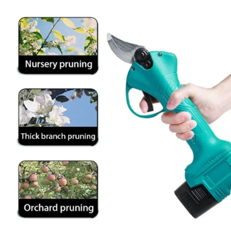 Electric Goddess Labor-Saving Cordless Electric Scissors Garden Tool for Pruning Rough Fruit Trees with 12V Lithium Battery