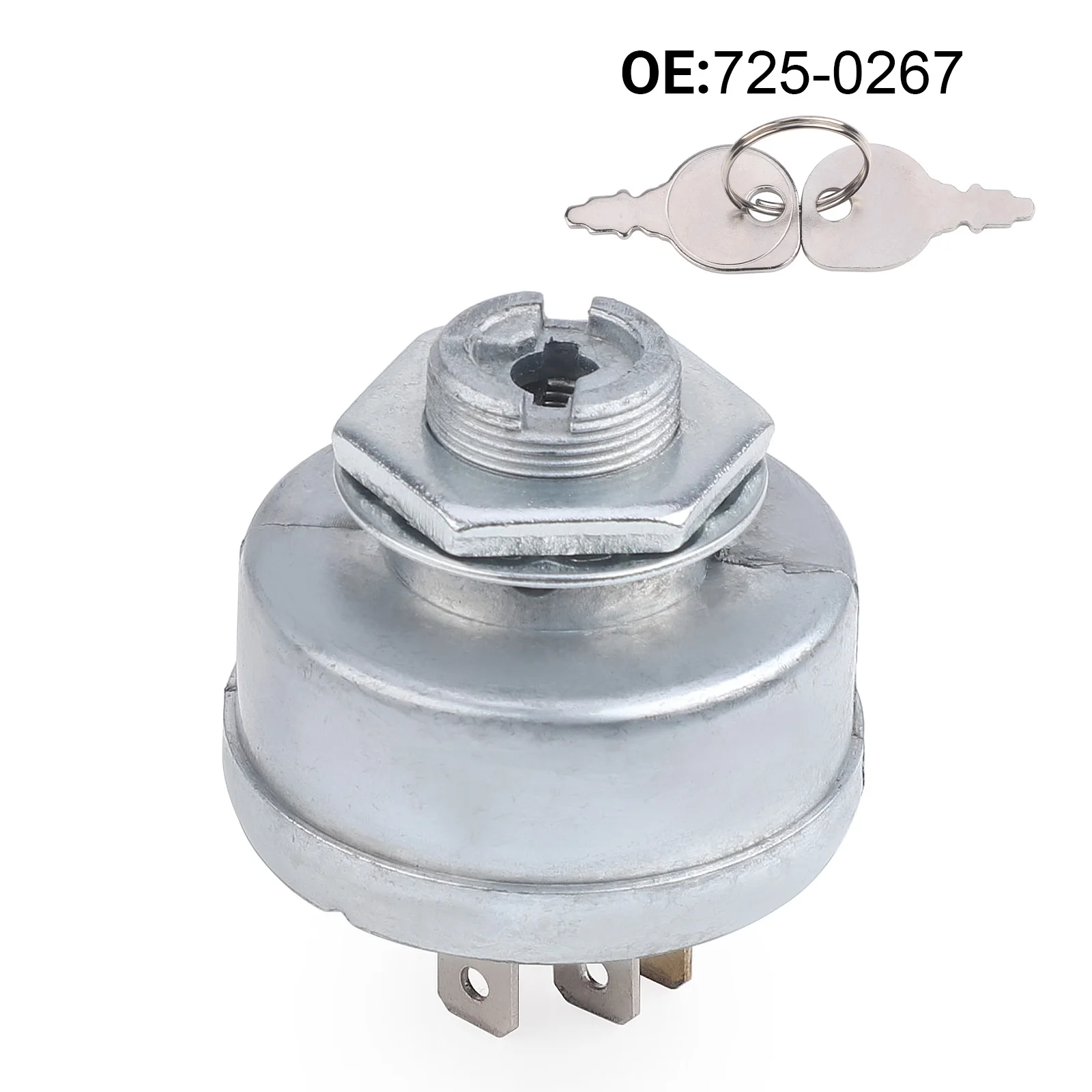 

Lawn Mower Ignition Starter with 2 Keys 5 Spade Terminal Engine Starter Switch 725-0267 725-0267A 925-0267 For Husqvarna Roper