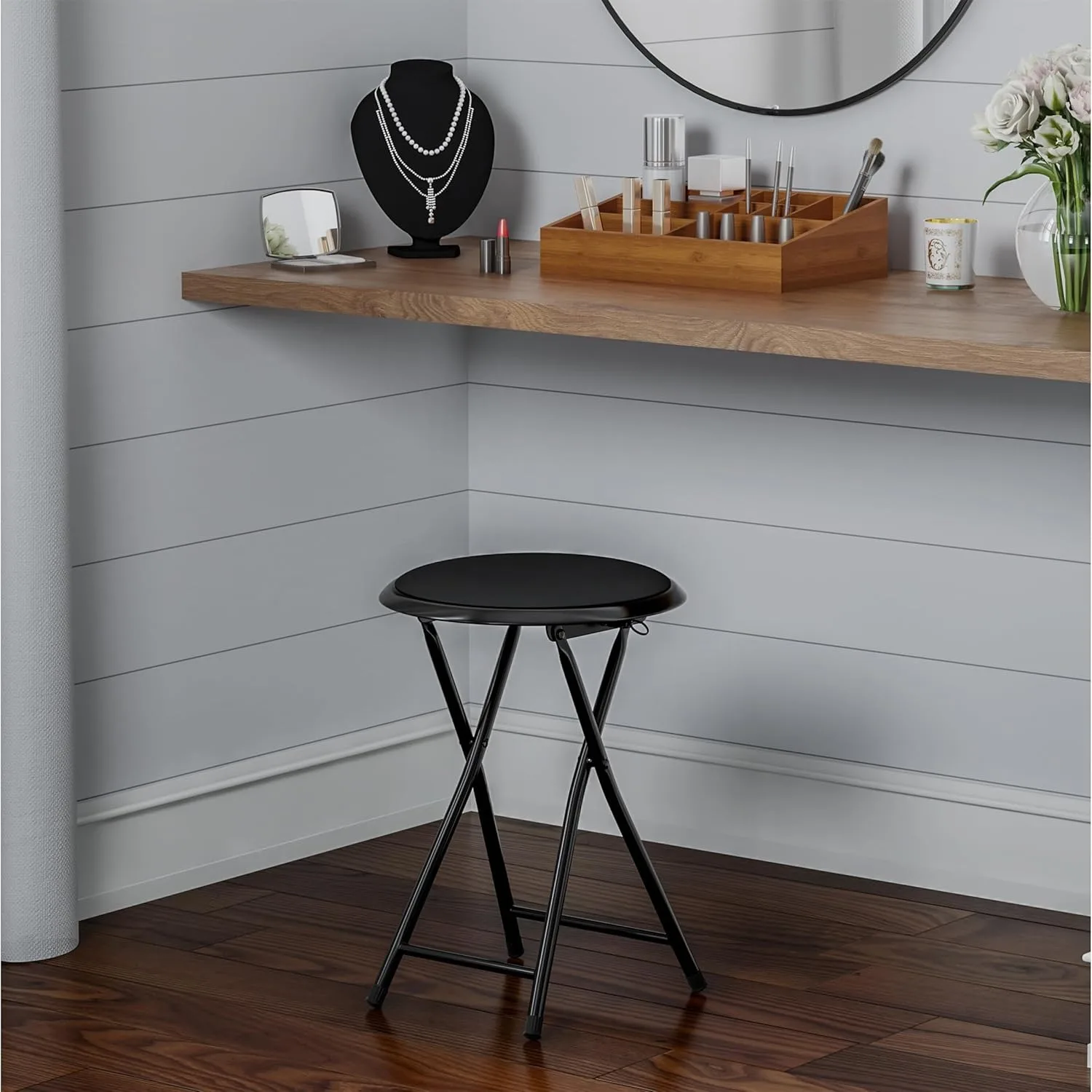 

Stool with 225lb Capacity for Kitchen or Rec Room - Portable Indoor Counter Bar Stools