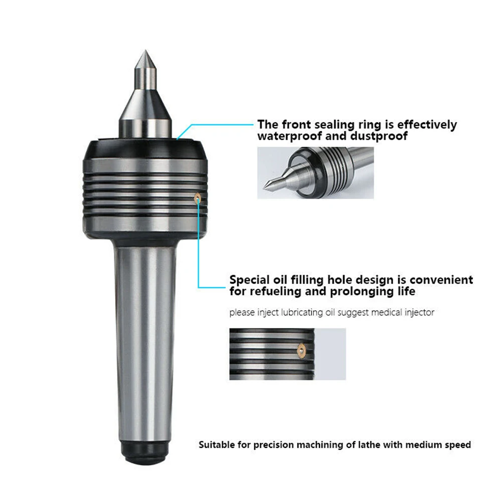 Imagem -04 - Aço Live Center Taper Ferramenta Rolamento Triplo Cnc Giratória Fresadora Ferramentas de Torneamento de Alta Precisão Mt2 Mt3 Mt4