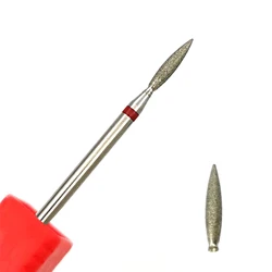 HYTOOS Fine Diamond Nail Drill Bits Cone Shape Russian Mills Cuticle Clean Burr Electric Manicure Drills Nails Accessories