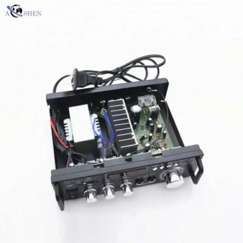 BT 298A Professional Mini Car Power Amplifier DC12V AC110 OR 220V With 2MIC Usd SD Wireless BT 5.0 FM