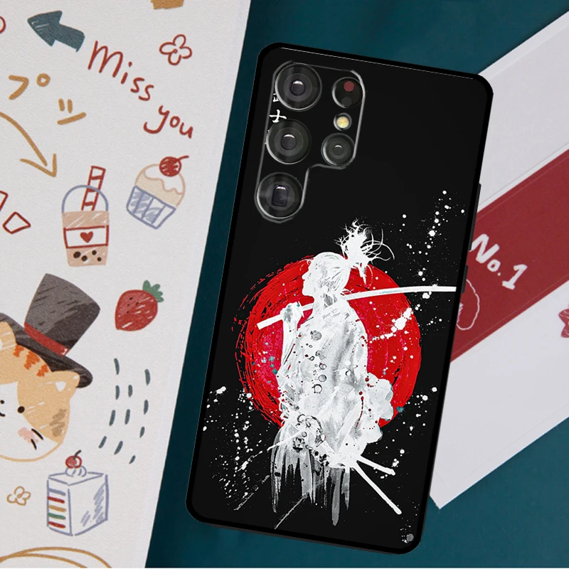 Japanese Bushido Samurai Case For Samsung Galaxy S23 S21 S22 Ultra Plus S20 FE Note 20 Note 10 S8 S9 S10 Plus Cover