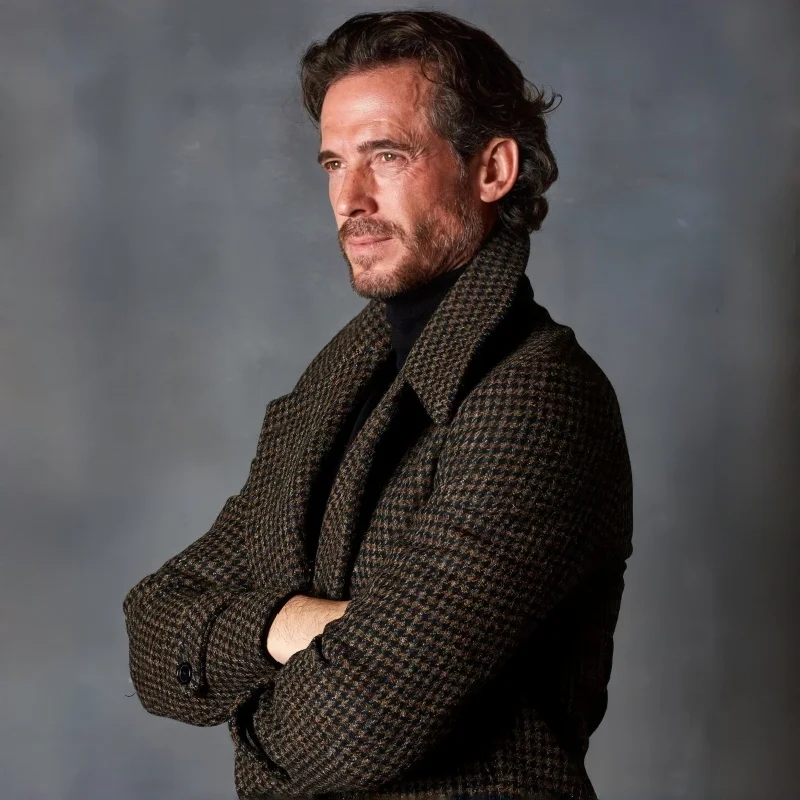 الشتاء الرجال دعوى الصوفية الكلاسيكية قطعة واحدة معطف Vintage شعرية صغيرة إغلاق طوق سترة الزفاف البدلات الرسمية رائجة البيع مخصصة #2