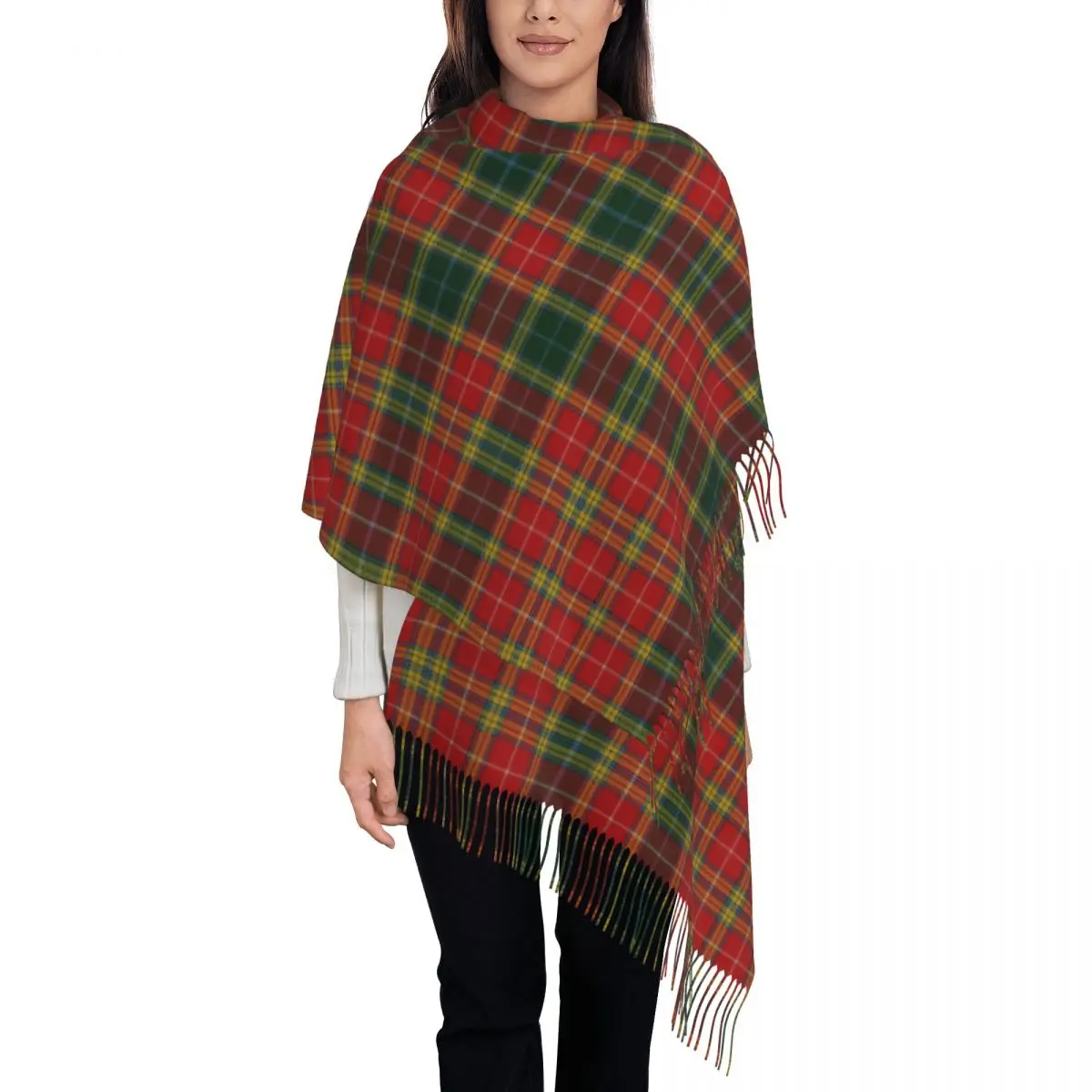 

Customized Printed Scottish Clan Tartan Plaid Scarf Men Women Winter Fall Warm Scarves Shawls Wraps
