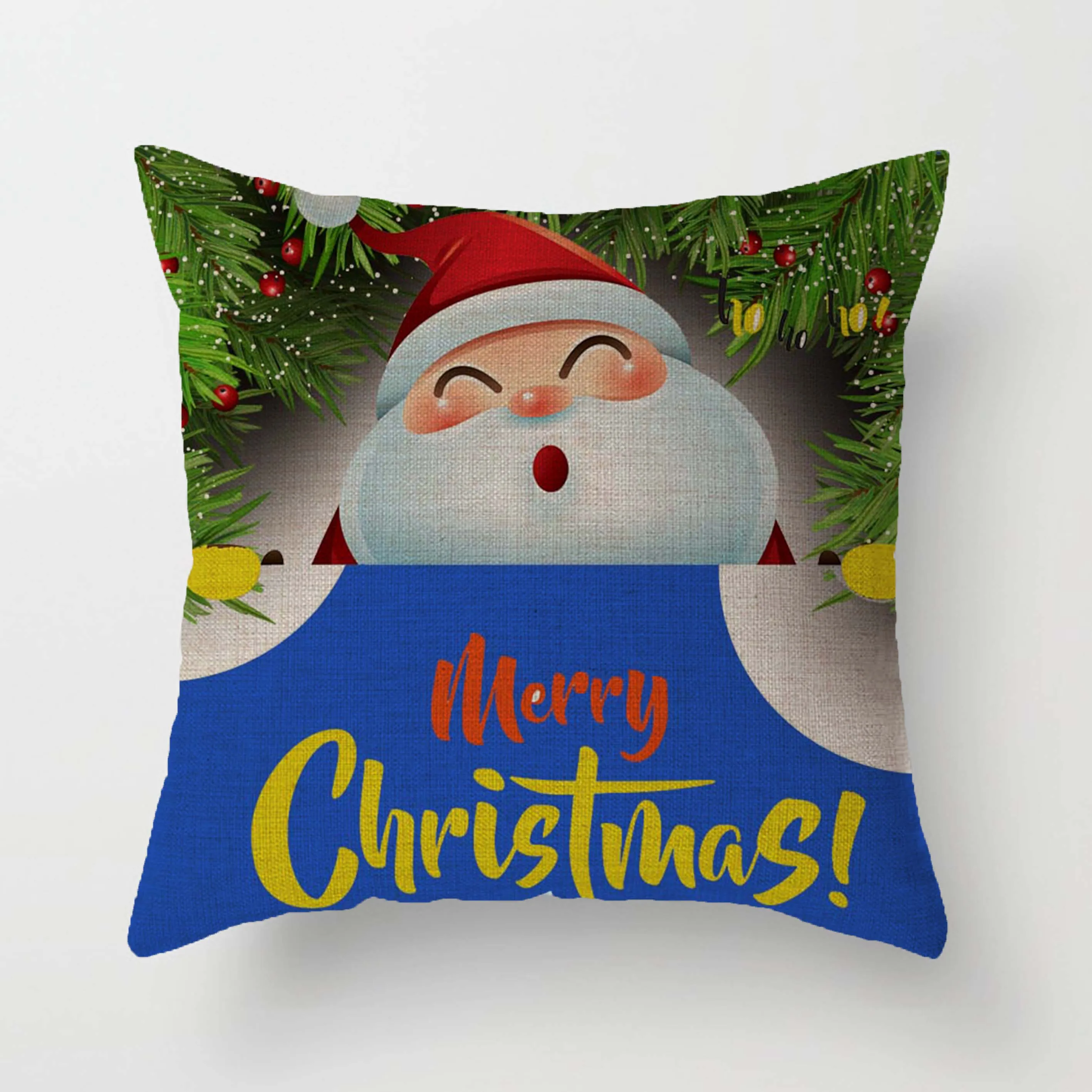 New Christmas linen pillowcase Home decoration pillowcase Christmas pillowcase 45* 45cm cushion cover