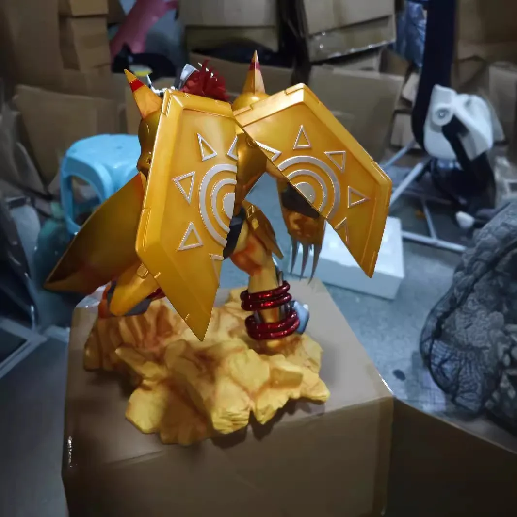 38cm nouvelle Digimon Anime Figure Greymon périmètre PVC modèle scène Statue décoration de bureau ornements enfants cadeaux d'anniversaire jouets