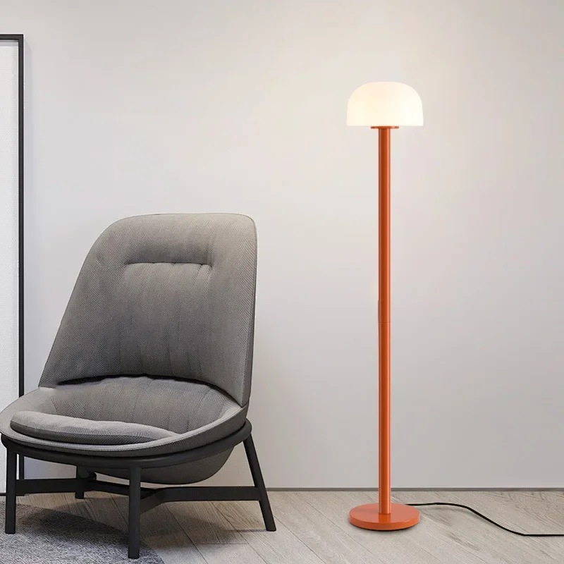 

SANDYHA Modern Nordic Iron Floor Lamp Stylish Indoor Lighting with Glass Lampshade for Living Room Bedroom Sofa Decor Elegant