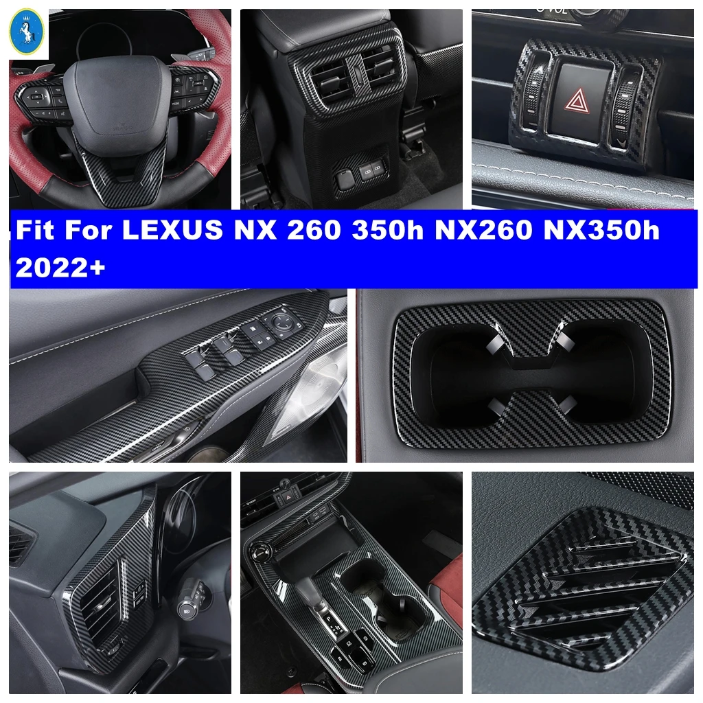 

Car Window Glass Lift / Steering Wheel / Rear Water Cup Cover Trim Accessories For LEXUS NX 260 350h NX260 NX350h 2022 - 2024