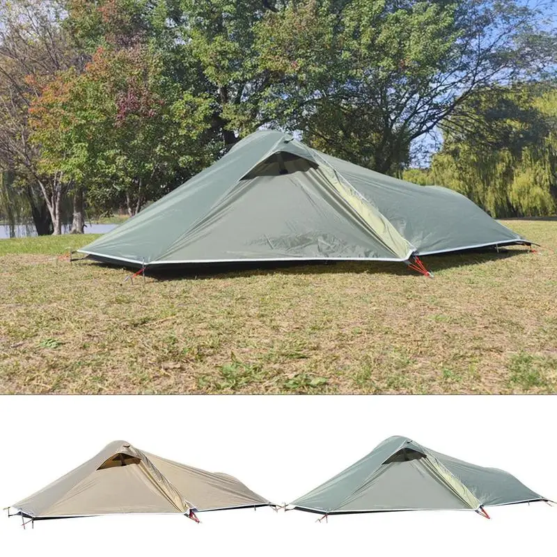 

Backpacking Tent 1 Person Ultralight Aluminum Pole Stormproof Camping Tent Suitable for Four Seasons Single Person Tent