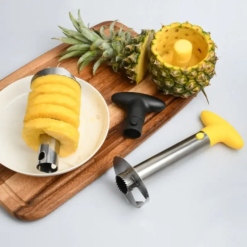 Stainless steel pineapple spiral slicer Multi-function manual pineapple peeler Simple rotary fruit pitter