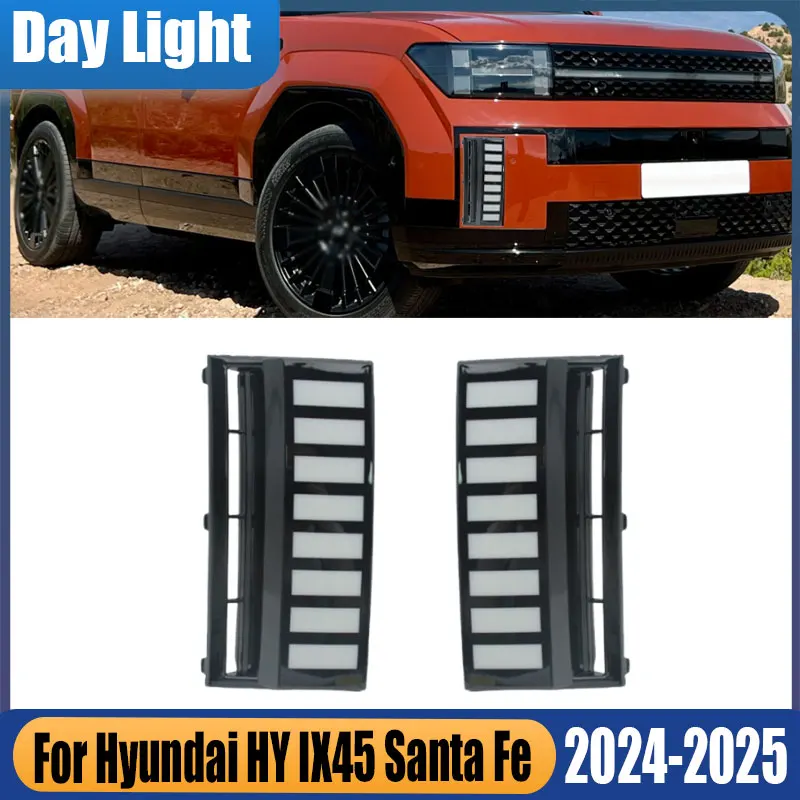 

Для Hyundai HY IX45 Santa Fe 2024 2025 1 пара переднего бампера противотуманные фары противотуманные фары указатель поворота дневные ходовые огни в сборе