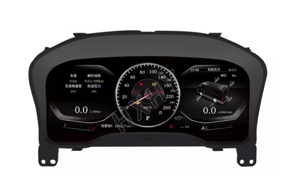 2025 Latest Original Car Digital LINUX Instrument Cluster LCD Speedmeters Dashboard Player For Toyota Hiace 2019-2021