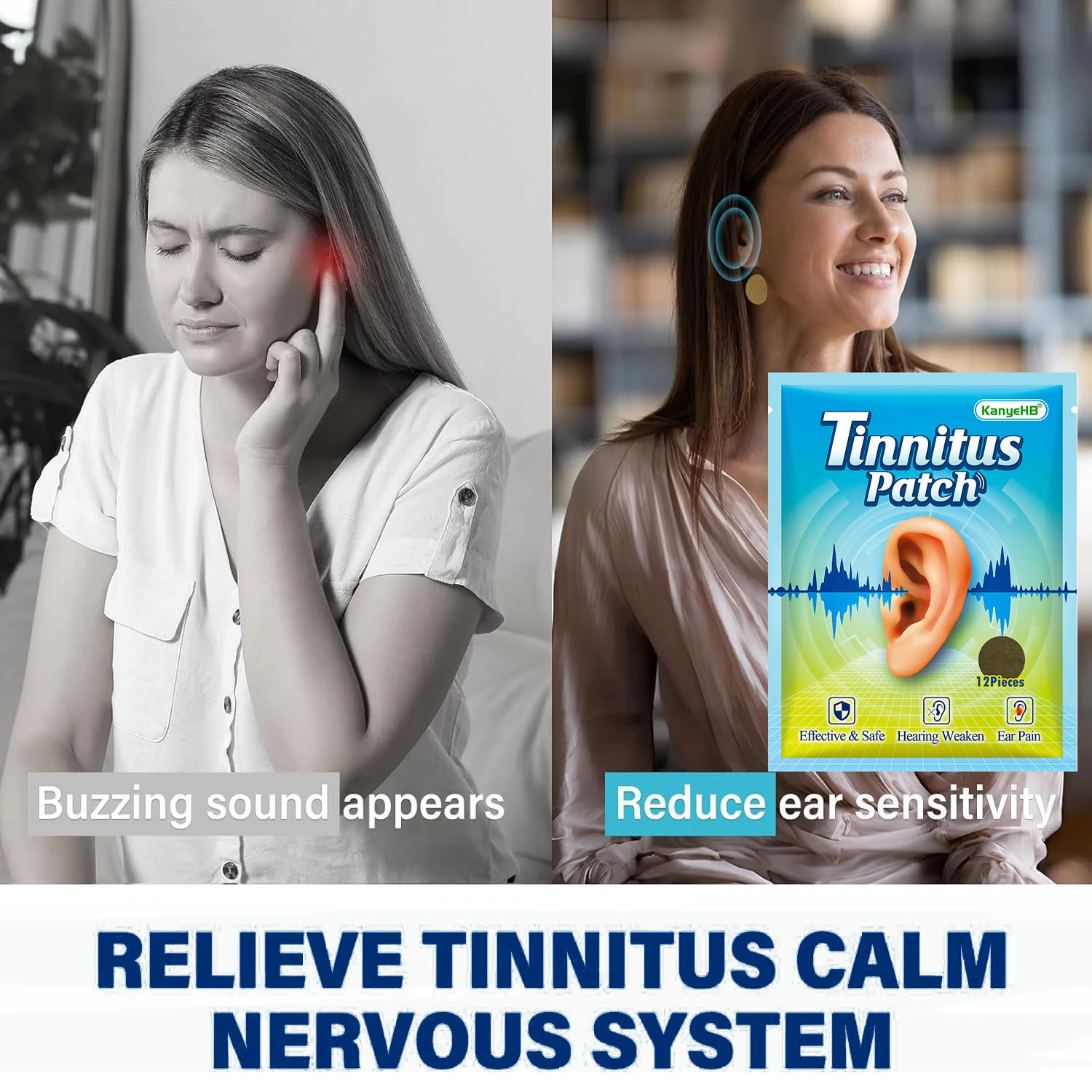 Tinnitus Patches Improves Migraine Earache Hearing Loss Treatment Alleviate Natural Herbal Care Healthy Ear Protection