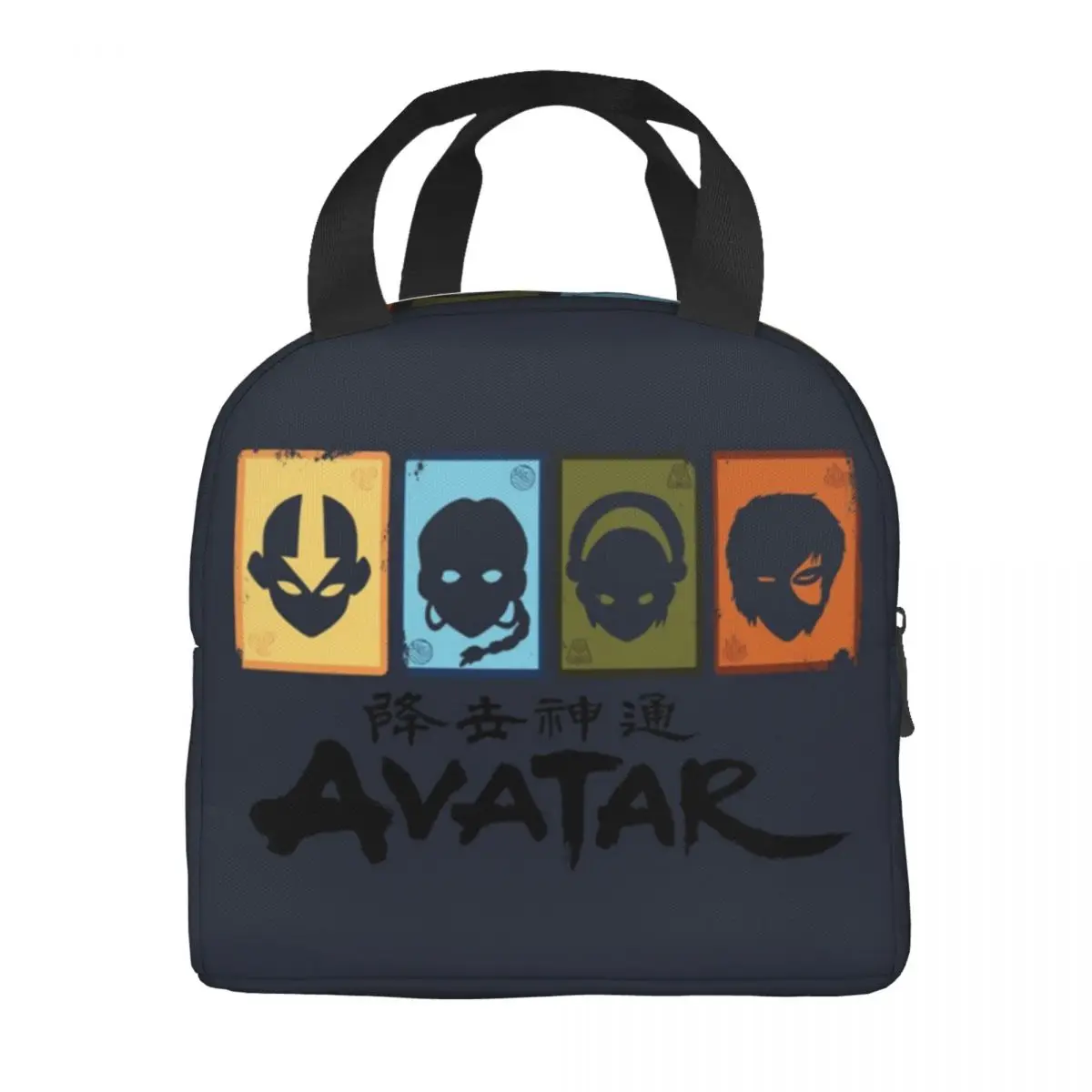 Cartoon Last Airbender Avatar Logo Insulated Lunch Bag for Women Leakproof Cooler Thermal Insulated Lunch Box Kids School