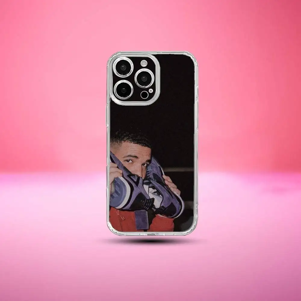 Custodia per telefono Funny Singer D-Drake Rapper per iPhone17,16,15,14,13,12,11 Plus,Pro Max Cover morbida e trasparente