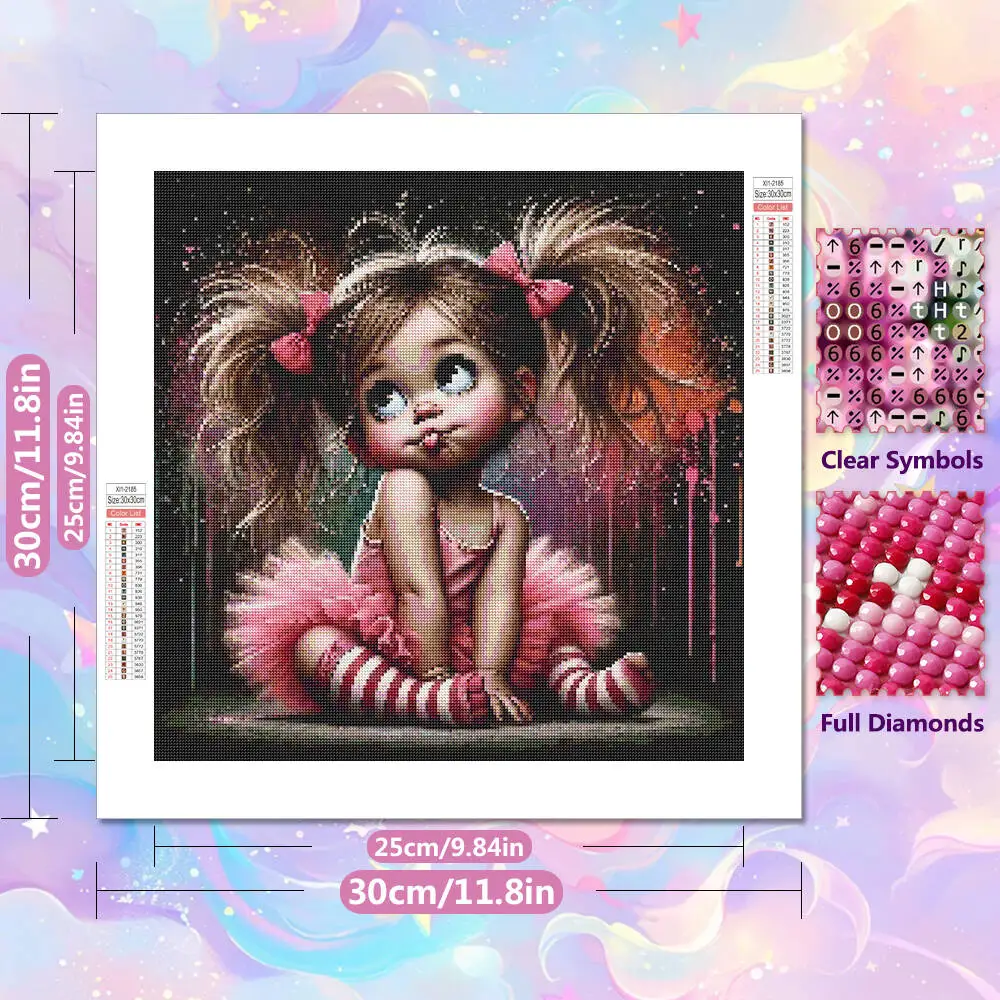 EverShine DIY Diamond Painting Girl Full Square Round Drill Embroidery Mosaic Portrait Picture Of Rhinestones Set Wall Decor