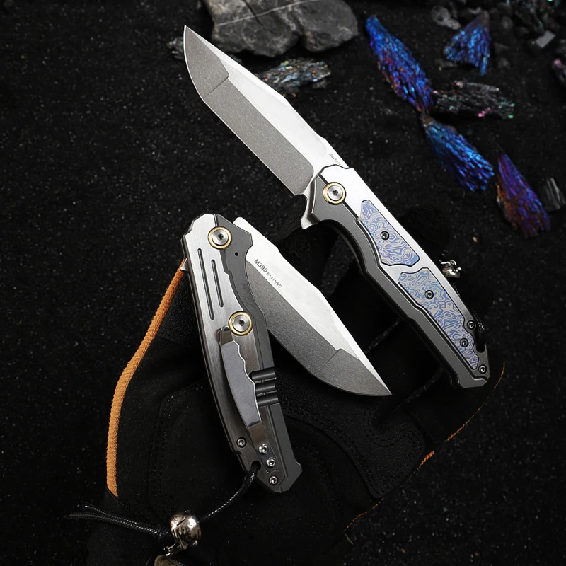 EDC Men's Pocket Knife, M390 Steel Pocket Knife, Outdoor, Hiking, Mountaineering, Camping Convenient, Portable Knife