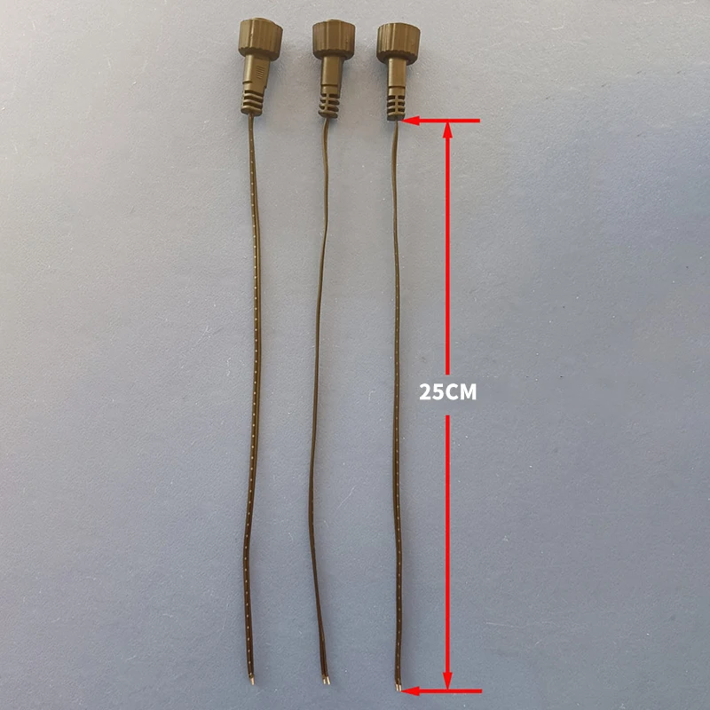 2Pin LED Connector with 25cm Wire for Solar String Lights 1A 0.25 Square IP65 Outdoor Waterproof Extension Cable for Solar Panel