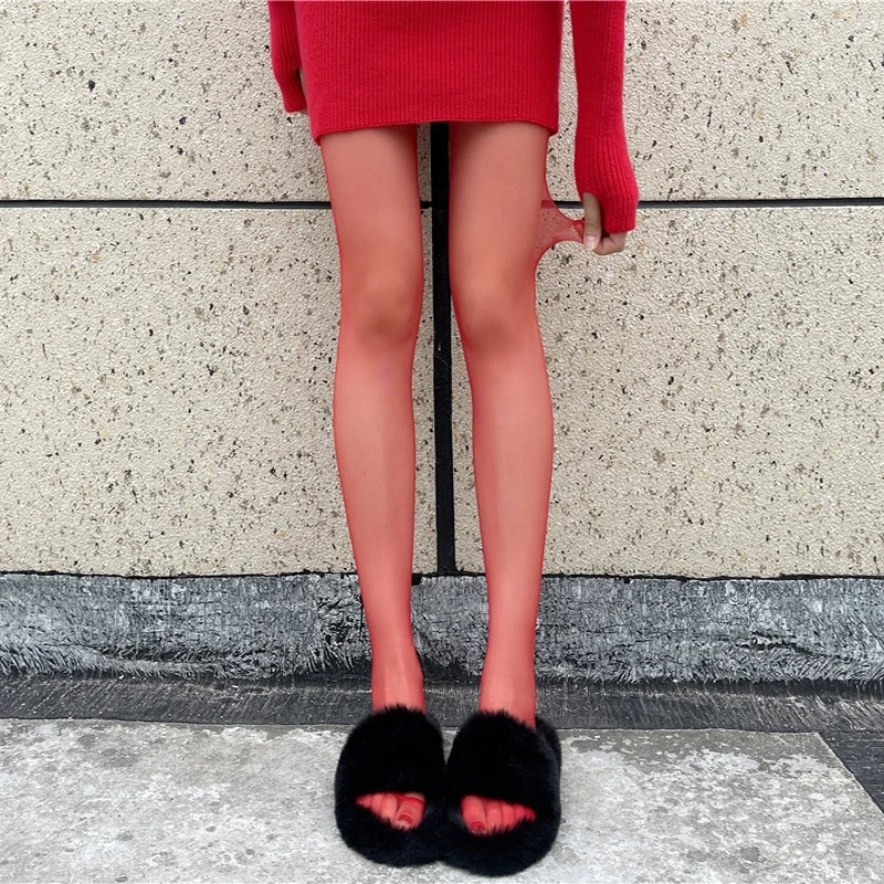 

Chinese Red Pantyhose Female New Year Tights Women Stockings Slim Lingerie Anti-hook Silk Velvet Festival Wedding Bride Leggings