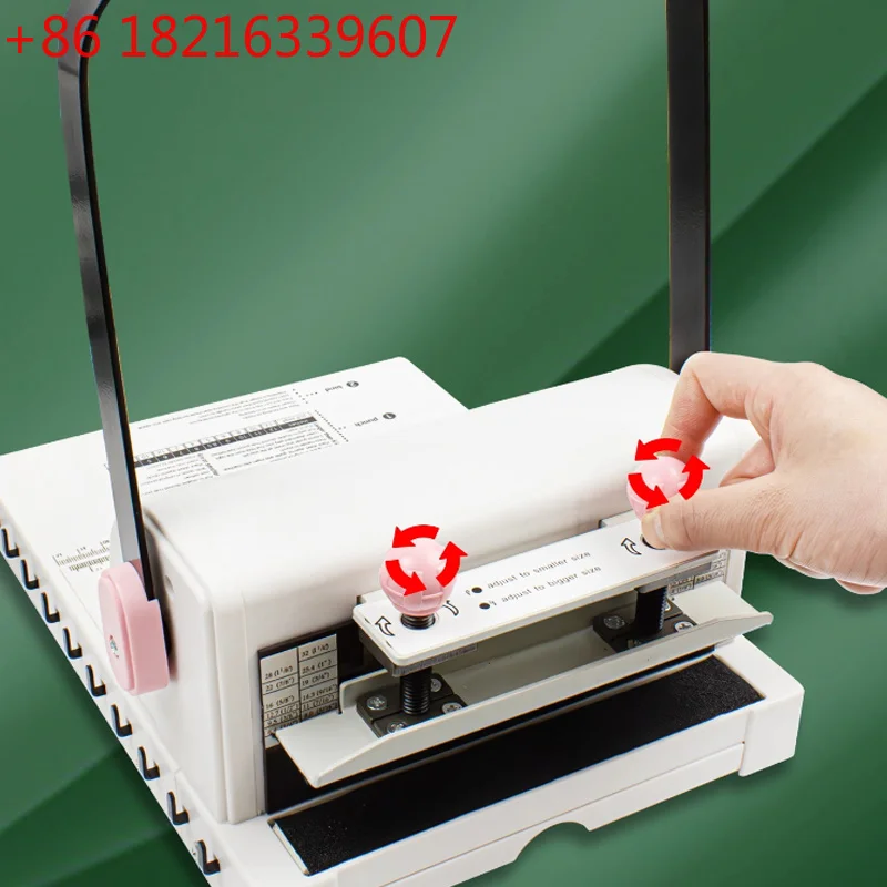 YAO Binding Machine 2:1 Double Wire Binding Machine Machine Single-pass 20 Pages Punching Suitable for Book and Notebooks Bindin