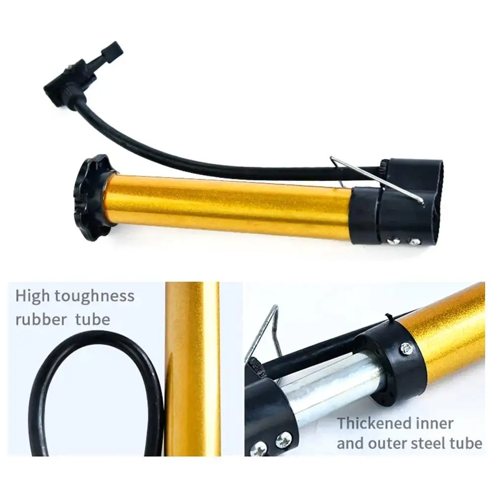 Bicicleta portátil pneu Inflator bomba, Schrader válvula adaptador, futebol, basquetebol, acessórios