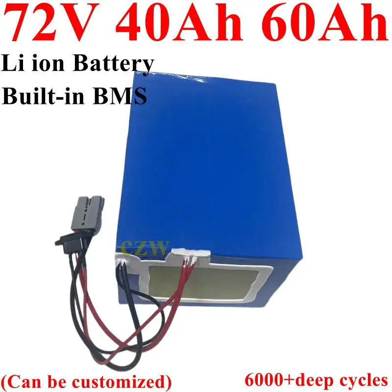 

Kungfu 72v 40Ah 60Ah lithium ion battery pack li ion 50A 100A 150A 200A BMS 3000w 5000w 8000w 12000w scooter go cart motorcycle