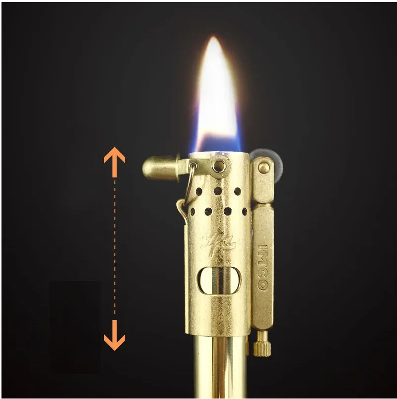 Genuine IMCO Brass Copper Trenches Metal Refueling Lighter Personal Retro Windproof Old Gasoline Lighter