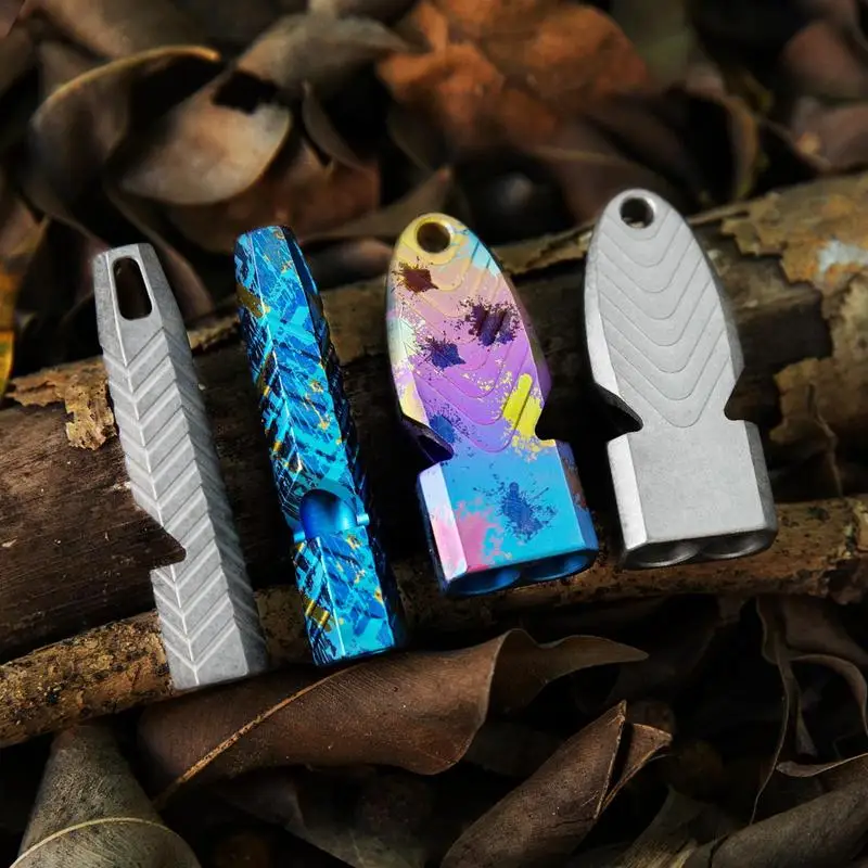 Titanium Noodfluitje Outdoor Survival Kamperen Wandelen Kamperen Fluitje Luid