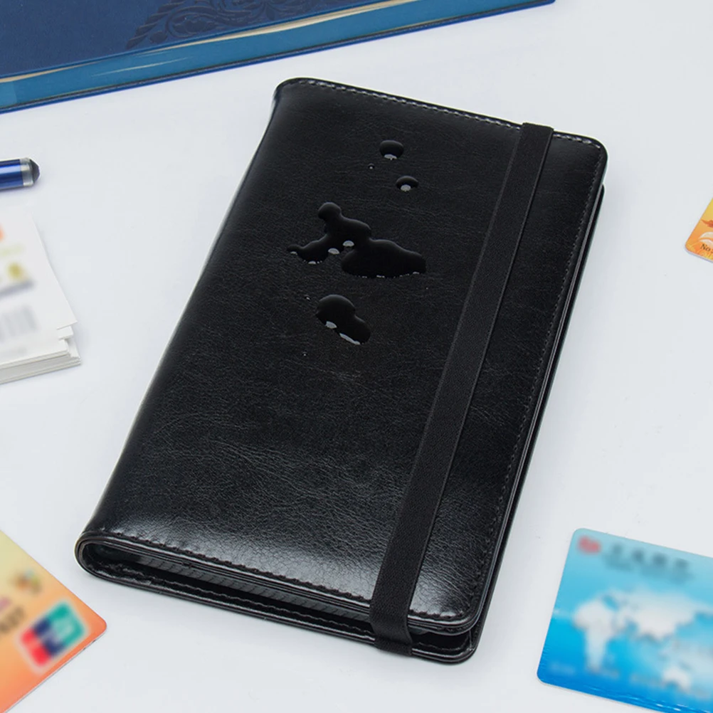 1 قطعة حامل بطاقات الأعمال المحمولة بولي Fabric النسيج حافظة ذات سعة كبيرة لبطاقات الهدايا اسم الائتمان تصميم عملي أنيق