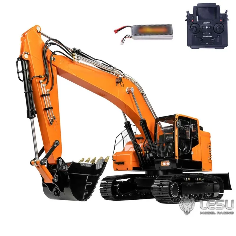LESU Metalen 1/14 RC Hydraulische Graafmachine ET26B 2 Gieken Radio Controller Geschilderd Afgewerkt Graafmachines Model Speelgoed Voor Aduit