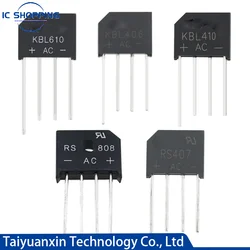 10PCS Rectifier Bridge 2A 4A 5A 6A 8A RS207 RS406 RS407 RS507 RS606 RS608 RS808 KBL406 KBL410 KBL608 KBL610 600 700V 800V 1000V