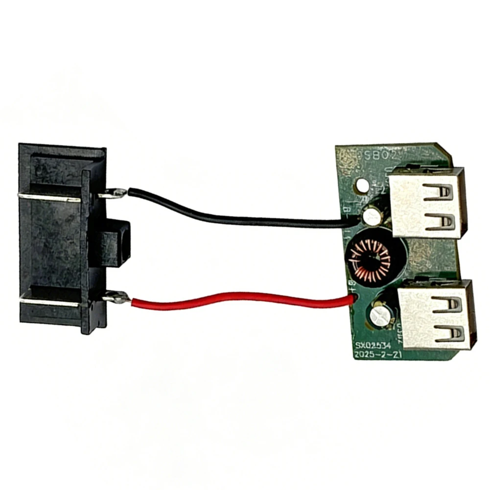 5V Mobile Charging Dual USB Charger USB Dual Charging Adapter For Batteries Red Positive Terminal Black Negative Terminal