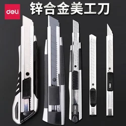 Youpin Deli Zinc Alloy Utility Knife Large Utility Knife Black Blade Small Utility 30-degree Pointed Blade Wallpaper