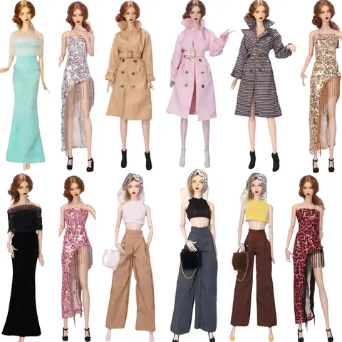 11.5 Inch Doll Clothes  Fashion Doll Shoes For 1/6 Dolls Accessories For 29 Doll High Heels 1/6 Dolls Outfits Gift DIY Toy JJ