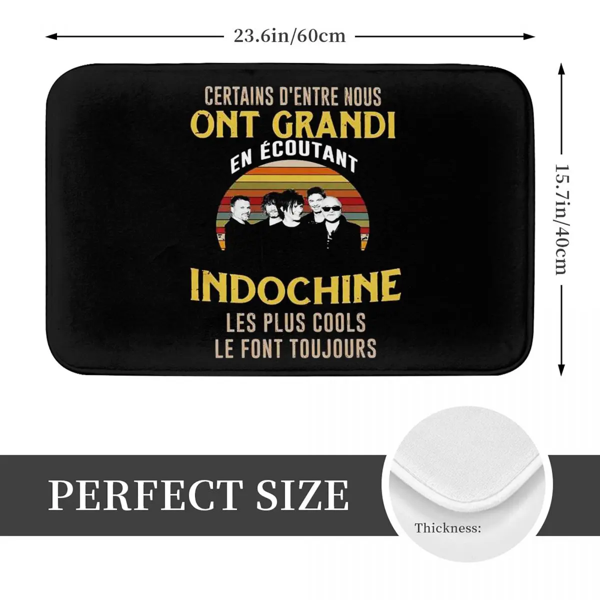 Best Of Indochine Band Logo7 Exselna Genres Rock Doormat Kitchen Entrance Home Floor Mat Anti-slip Carpet Rug for Bathroom Mats
