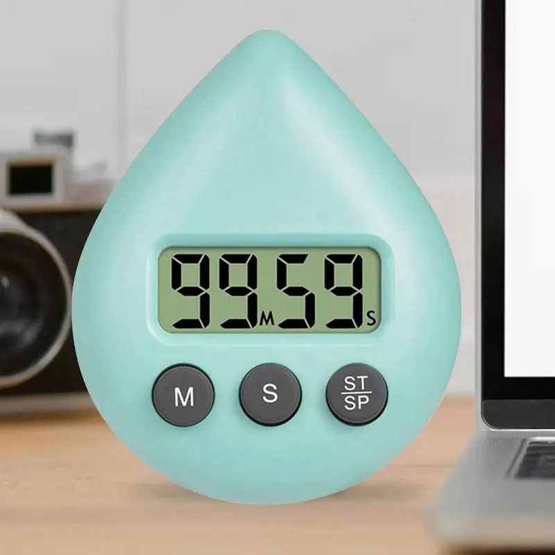 Digital Shower Timer Waterproof Energy Saver Digital Timer Bathroom Electronic Countdown Timer Water Drop Clock for Kitchen