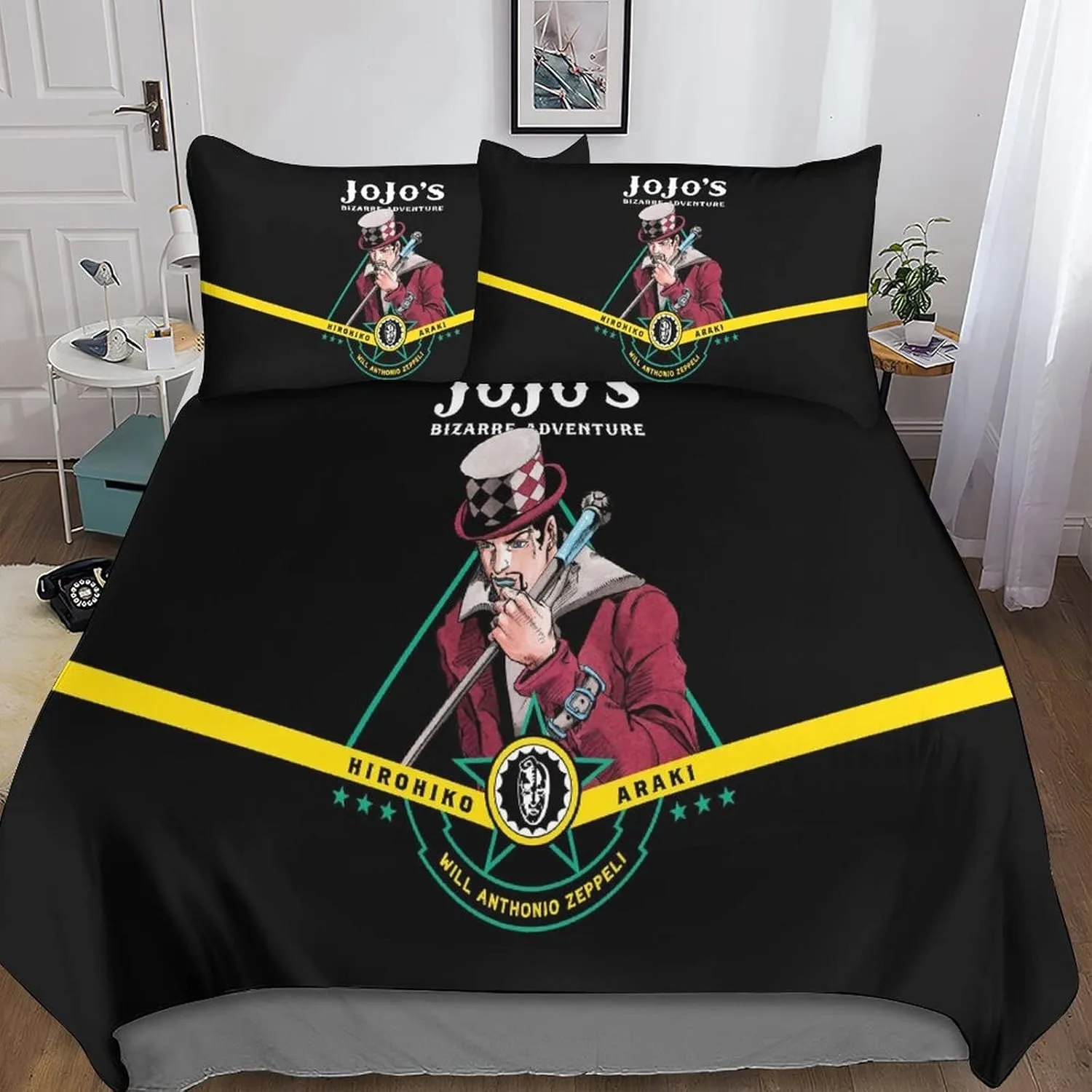 Exquisite 3D JoJo Adventure Wallpaper Anime Digital Printing Bedding Set Duvet Cover Comforter Bed Youth Kids Girl Boys Gift