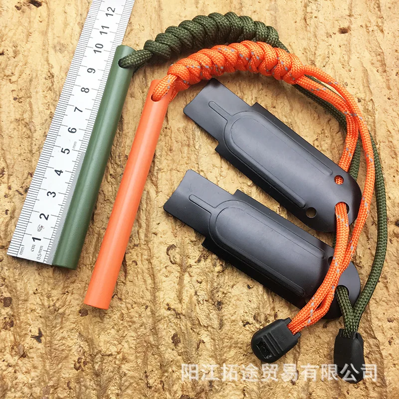 Outdoor Magnesium Rod Lighter, Magnesium Block Lighter, Outdoor Survival Steel Scraper, Umbrella Rope, Waterproof Lighter