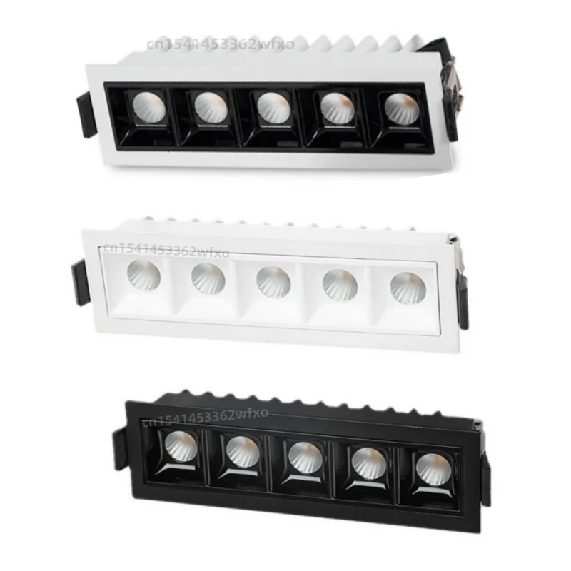 Luz LED de aluminio regulable para techo, lámpara de techo de AC110V-220V, COB, antideslumbrante, linterna de cielo, iluminación interior