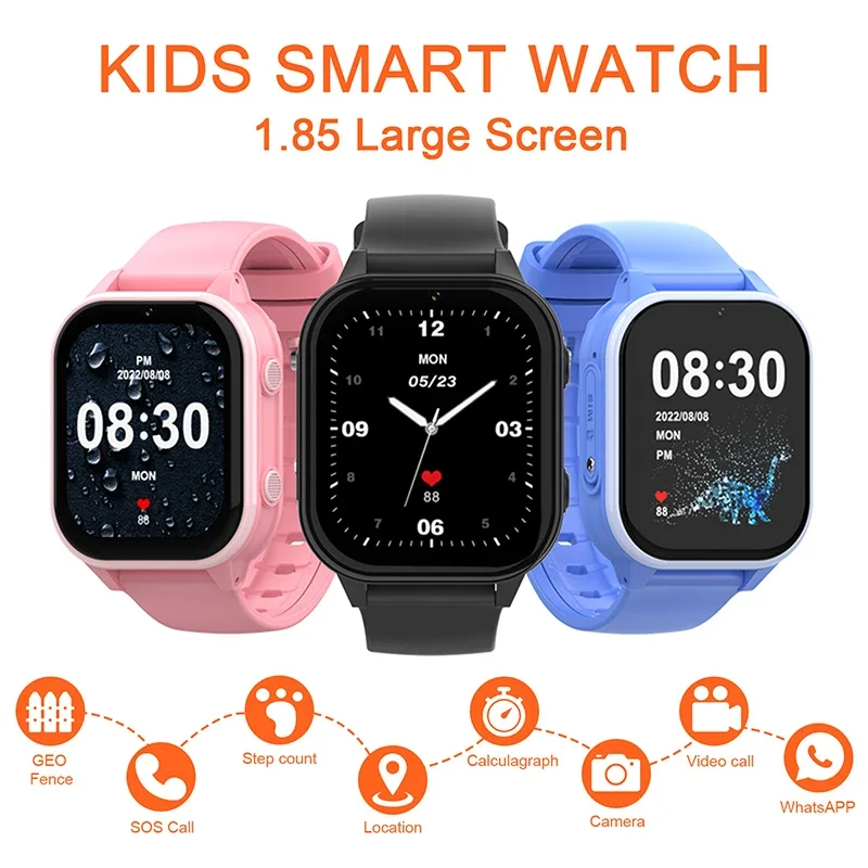 ساعة ذكية Wonlex Kids 4G SOS Call GPS WiFi Tracker Class Mode ساعة يد Whatsapp مع مكالمة فيديو ساعة ذكية للأطفال