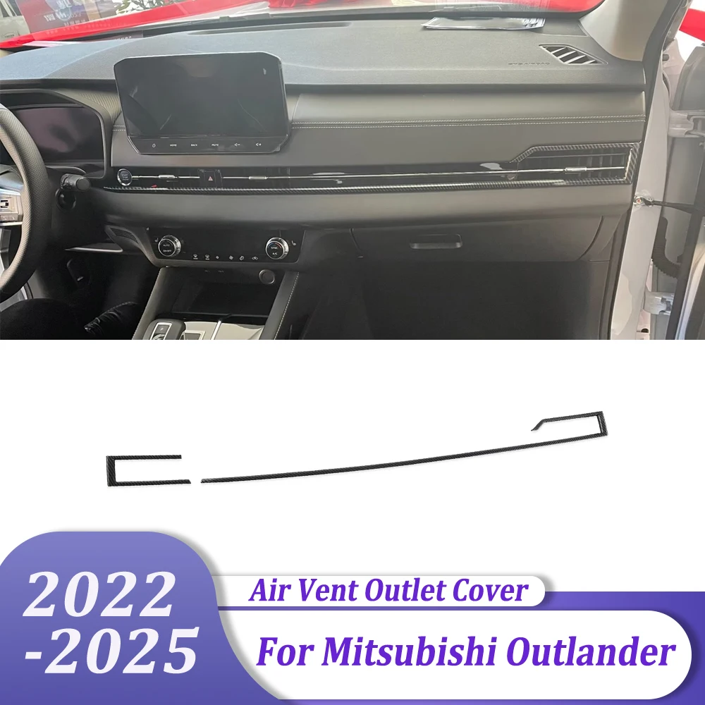 

Аксессуары для салона автомобиля, передняя приборная панель, боковое вентиляционное отверстие, розетка переменного тока, декоративная полоса для Mitsubishi Outlander 2022 2023 2024 2025 (LHD)