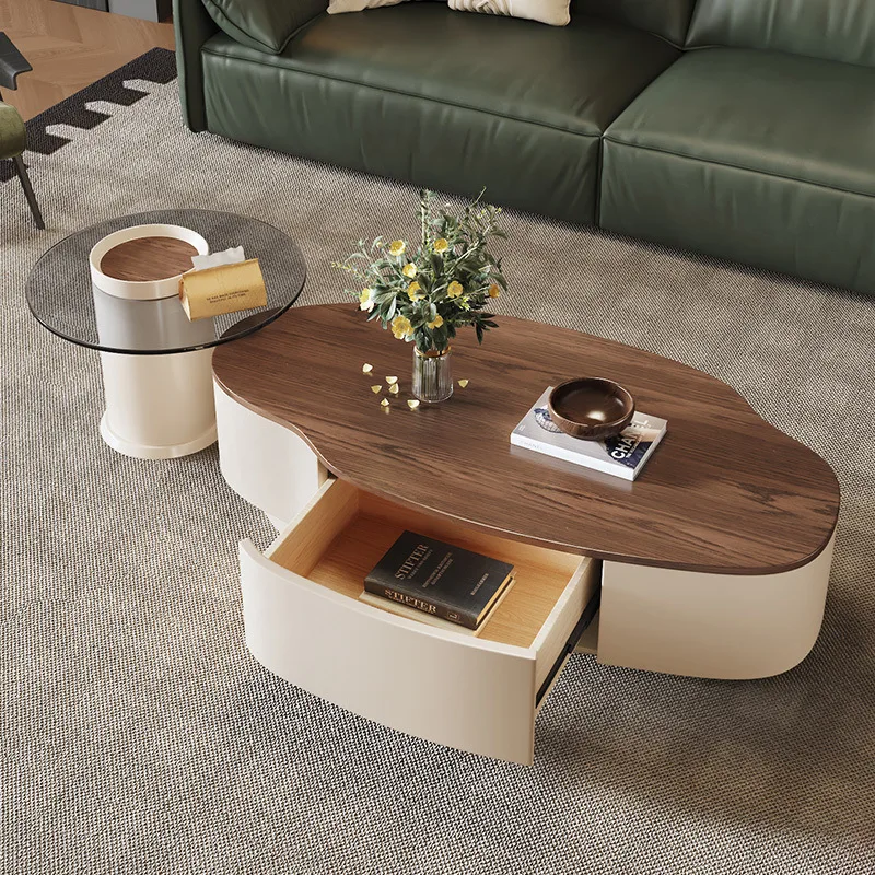 Walnut color living room small home tea table premium combination