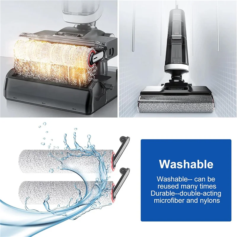 AC88-2 Set Roller Brush And Hepa Filters For Dreame H14 Wet And Dry Vacuum Cleaner Replacement Accessories