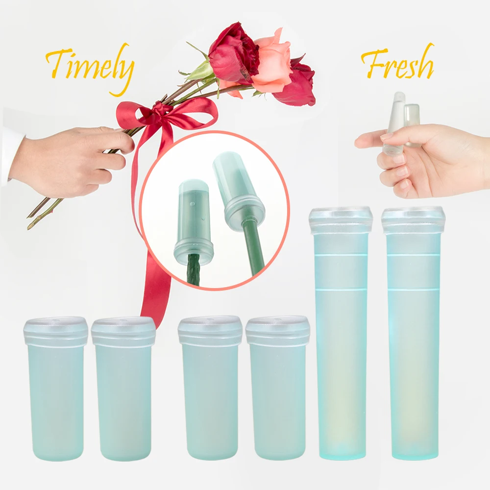 4cm 7cm Plastic Flower Nutrition Tube with Cap Plant Culture Water Storage Keep Fresh Hydroponic Container Garden Accessories