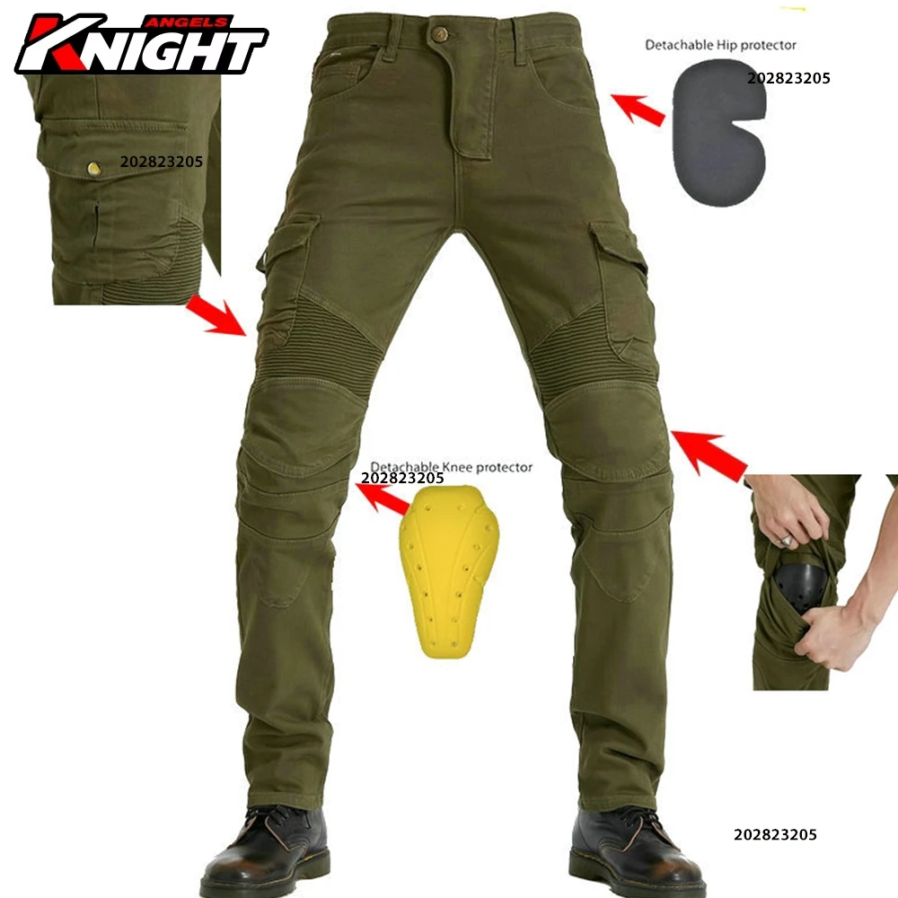 

New Motocross Moto Trousers Men Woman Outdoor Riding Jeans With Protective Gear Motorcycle Pants