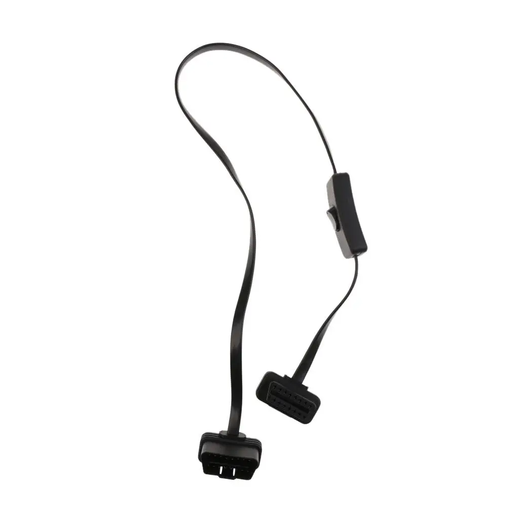 

Удлинительный кабель OBD2 60 см, черный резиновый кабель с разъемом OBD для диагностического прибора автомобиля